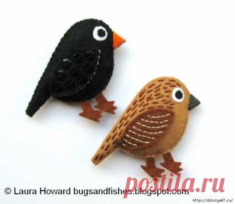 Шьем фетровую птичку