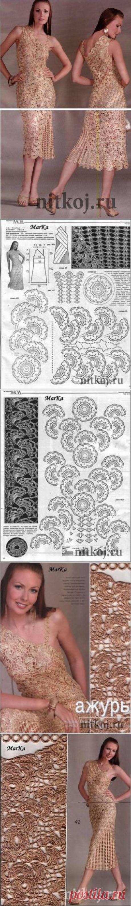 Золотое платье крючком » Ниткой - вязаные вещи для вашего дома, вязание крючком, вязание спицами, схемы вязания