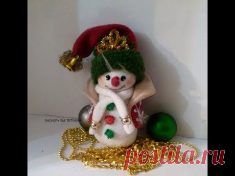 78 КАК СДЕЛАТЬ СНЕГОВИКА СВОИМИ РУКАМИ. СИМПАТЯЖКУ. COMO HACER MUÑECA DE NIEVE.