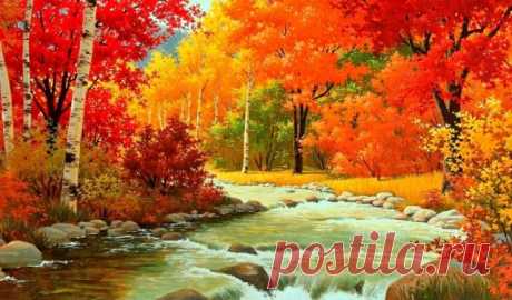 Листьев жёлтых, листьев красных, много в эти дни. посмотрите, как прекрасно выглядят они!