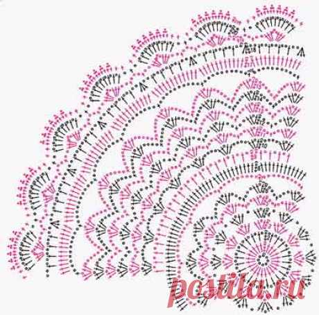 Денежная салфетка. Схема. - Вязаные крючком аксессуары