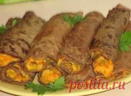 Блинчики печеночные с начинкой