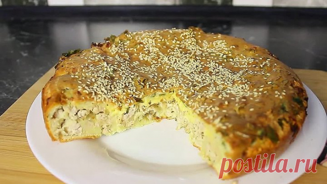 Обалденный заливной пирог с мясом