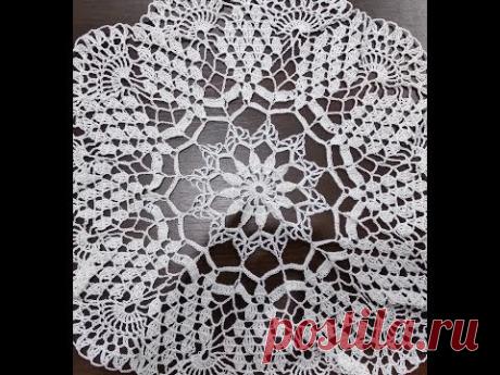 САЛФЕТКА КРЮЧКОМ часть 2/ Crochet napkin part 2 - YouTube