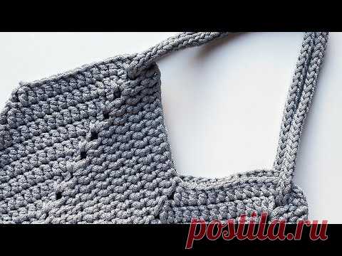 Мастер-класс по вязанию сумки-шопера крючком
