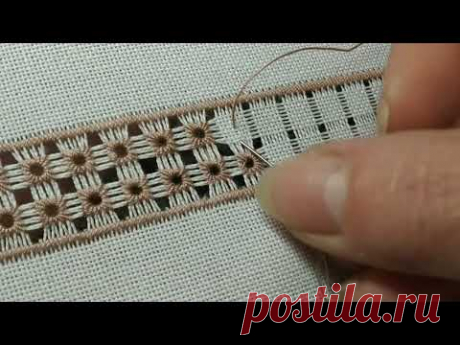 Мережка "Квадратики"/Hand embroidery/