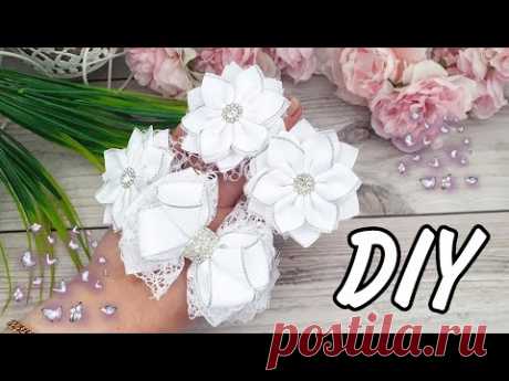 Это очень красиво! 😍 Резиночки на два пучка / DIY канзаши мк