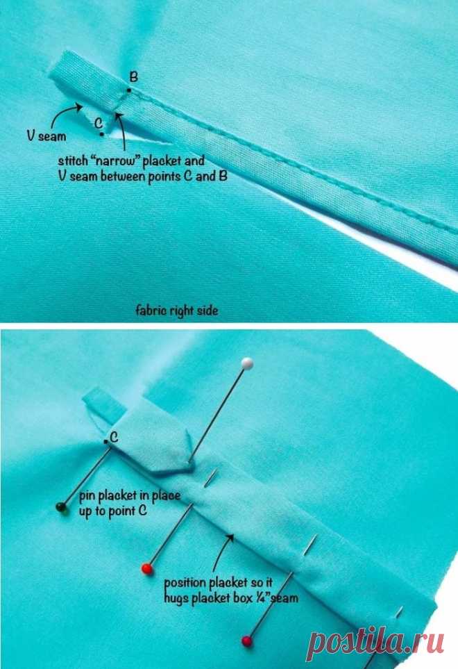 Обработка разреза на рукаве планкой 
http://inseamstudios.com/sew-sleeve-placket/
---------------------------------------------------------------------------------------------------------------
#Рукав #шитье
#Технология