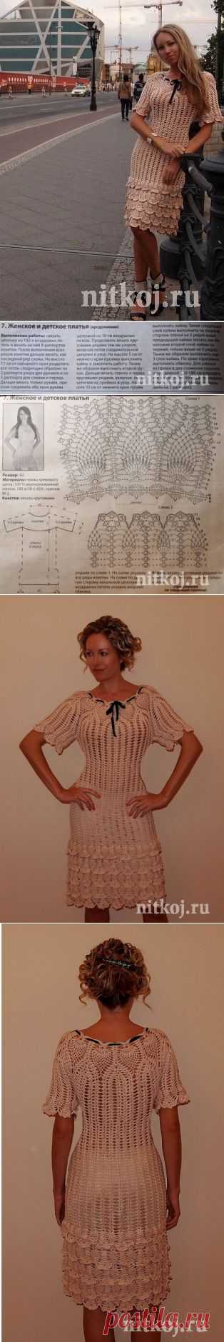 Платья вязанные крючком схемы » Ниткой - вязаные вещи для вашего дома, вязание крючком, вязание спицами, схемы вязания