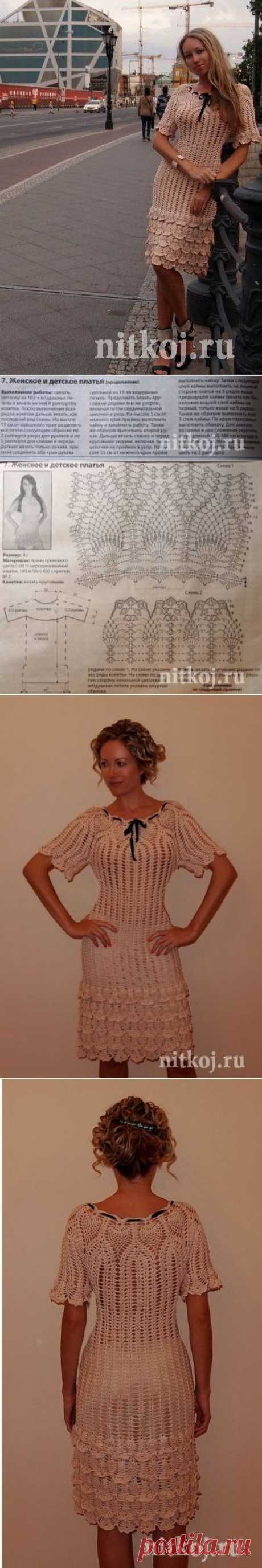 Платья вязанные крючком схемы » Ниткой - вязаные вещи для вашего дома, вязание крючком, вязание спицами, схемы вязания