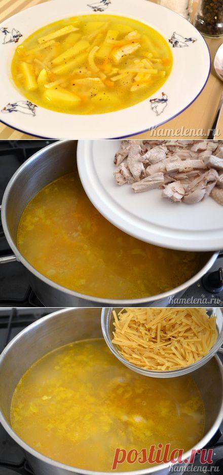 Куриный суп с вермишелью