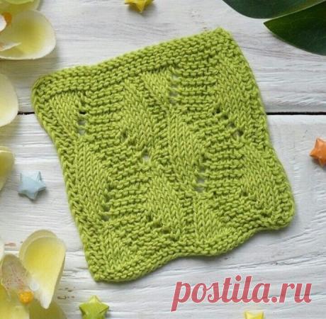Узор в копилку, вяжем спицами
