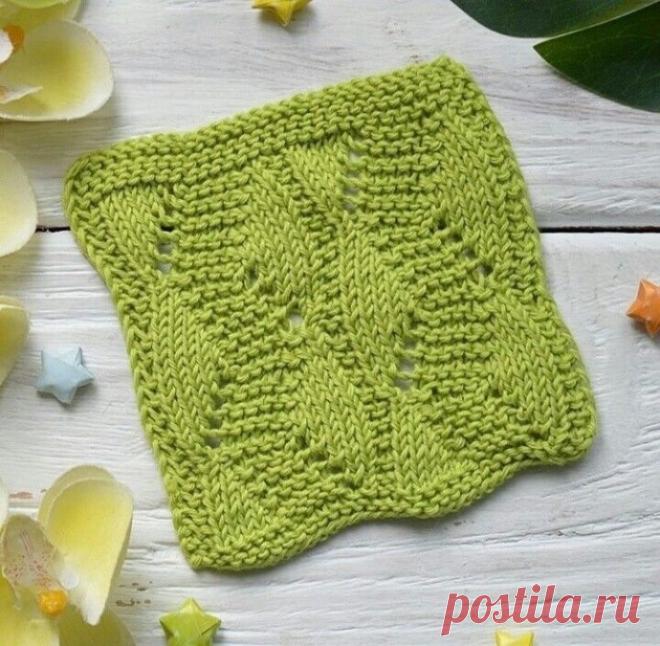 Узор в копилку, вяжем спицами