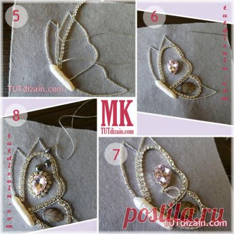 Брошка-бабочка вышитая бисером. Мастер-класс » Планета рукоделия