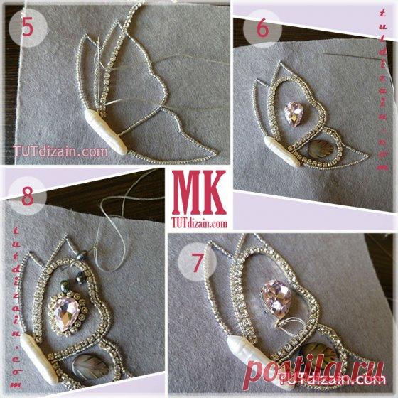 Брошка-бабочка вышитая бисером. Мастер-класс » Планета рукоделия