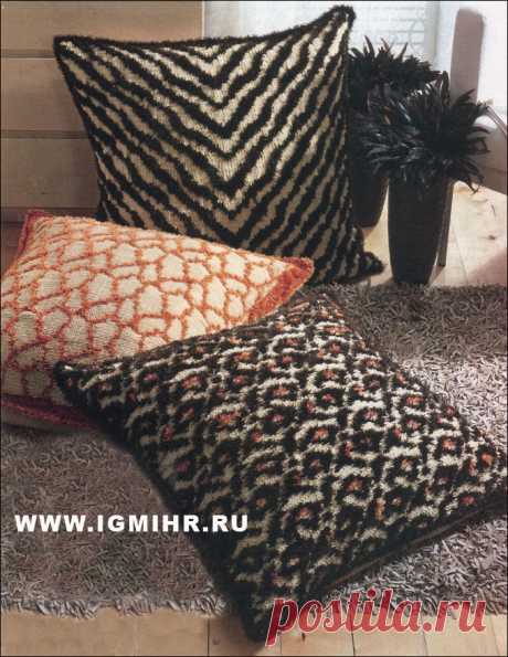 Вяжем для интерьера. Чехлы для подушек. Спицы