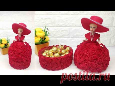 Ide Kreatif - Tempat Permen Cantik Dari Kain Flanel || Candy Barbie || Home Decoration Ideas - YouTube