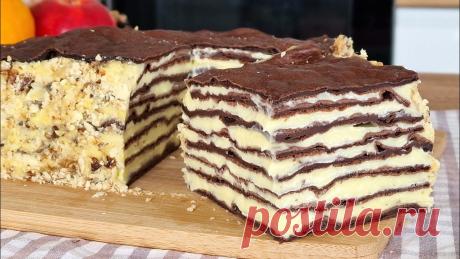 Я влюбилась в этот торт с первого взгляда и кусочка! Безумно Вкусно! Заварной Торт "Карпатка" Рецепт:Тесто:Вода – 200 мл.Яйцо – 4-5 шт.Мука – 120 гр.Сливочное масло – 80 грСоль – 1/2ч.л.Какао - 2 ст.лКрем:Молоко – 500 мл.Сахар – 150 гр.Крахмал кукурузный – 60 гр.Сливочное масло – 160 гр.Яйцо – 2 шт.Ванильный сахар – 8 гр.