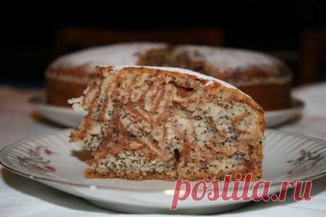 Постный пирог с маком и лимоном