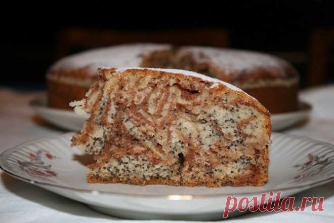 Постный пирог с маком и лимоном