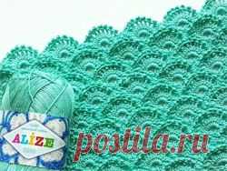 Шикарный узор ракушка крючком