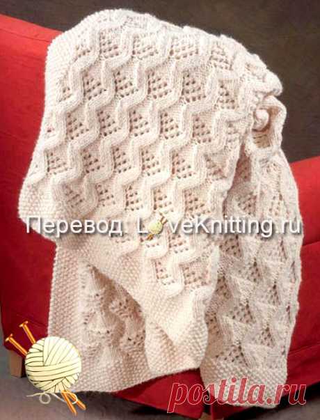 Ажурный плед | Loveknitting.ru