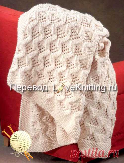 Ажурный плед | Loveknitting.ru