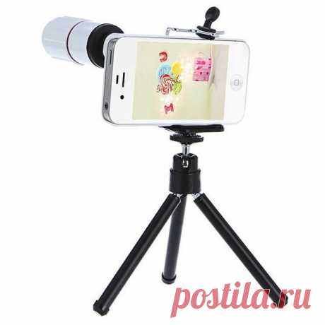 Набор для iPhone (объектив, штатив) - $11