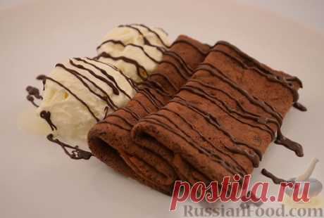 Рецепт: Шоколадные блинчики на RussianFood.com
