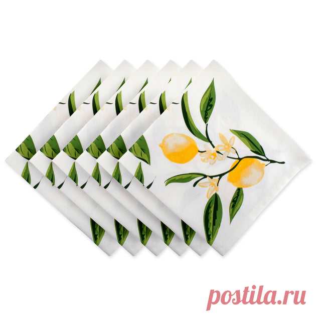 DII Lemon Bliss Print Napkin (Set of 6) DII offers a full collection of trend-based designs for all seasons. Incorporating the hottest colors and themes, DII brings you a fresh, innovative line of kitchen products, tabletop, gifts, and home decor for every season, every holiday and everyone. DII napkin sets come in a variety of colors. These napkins are perf