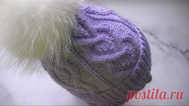 Вяжем шапку узором 