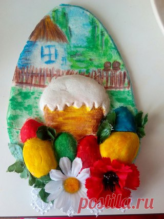 ПАСХАЛЬНОЕ ПАННО ИЗ СОЛЕНОГО ТЕСТА