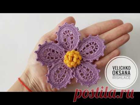 Большой цветок для ирландского кружева. Irish lace.