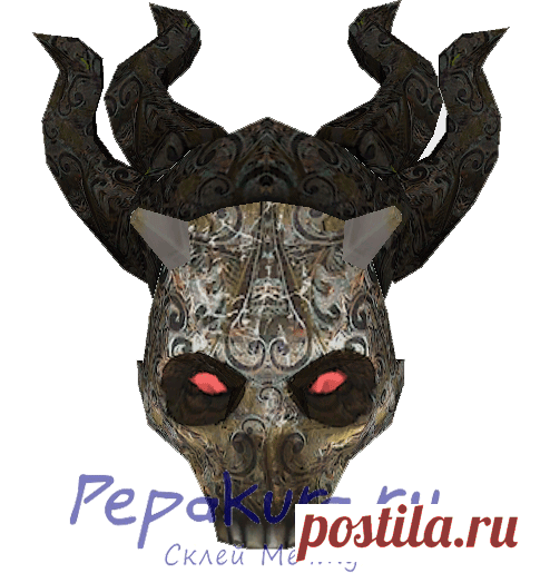 Маска Рыцаря смерти из бумаги | Pepakura
