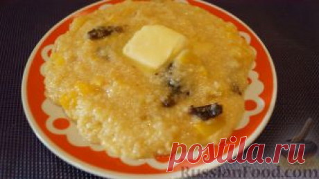 Рецепт: Тыквенная каша с кукурузной крупой (в мультиварке) на RussianFood.com