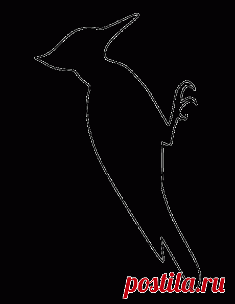Printable Woodpecker Template