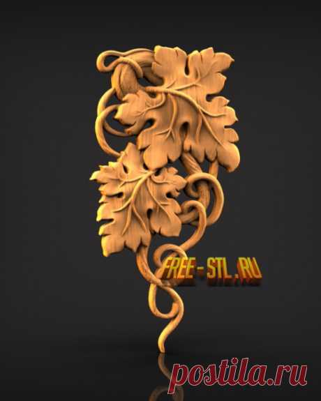 Freee stl model виноградная ветвь