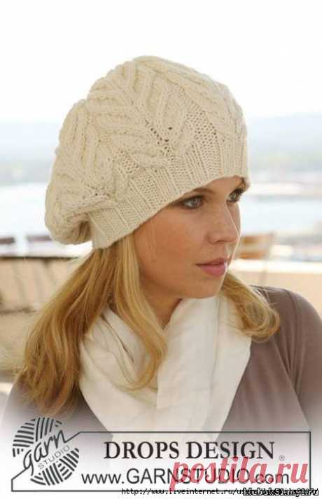 Берет &quot;Герда&quot; с косами и ажурный берет Drops