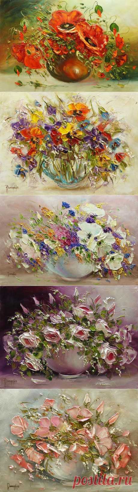 Joanna Domagalska \ Роскошь цветочного букета.