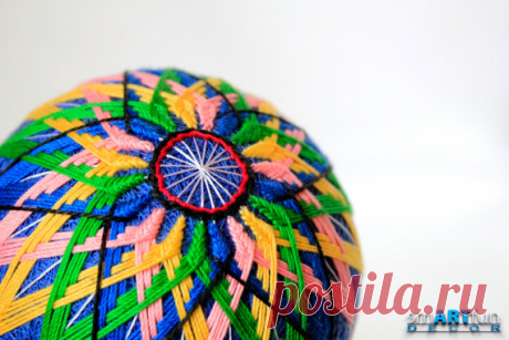Japanese Temari Harlequin от smARTfunDECor на Etsy
