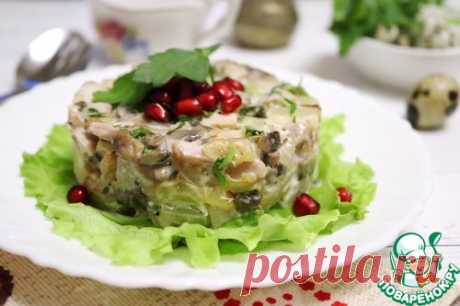 Салат "Премиум" с курицей и ананасом – кулинарный рецепт