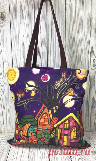 Эко сумка шоппер тканевая с длинными ручками 40*40 см (текстиль канвас) в подарок - Roskogifts