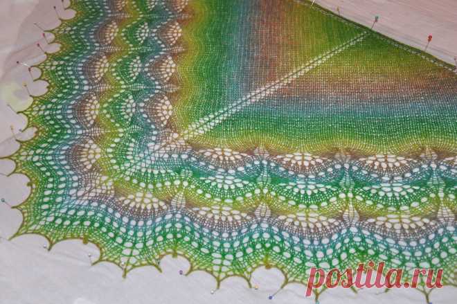 Совместное вязание шали "Триана" | Пряжа Кауни, Дундага, Лимбажу в наличии. Вязание