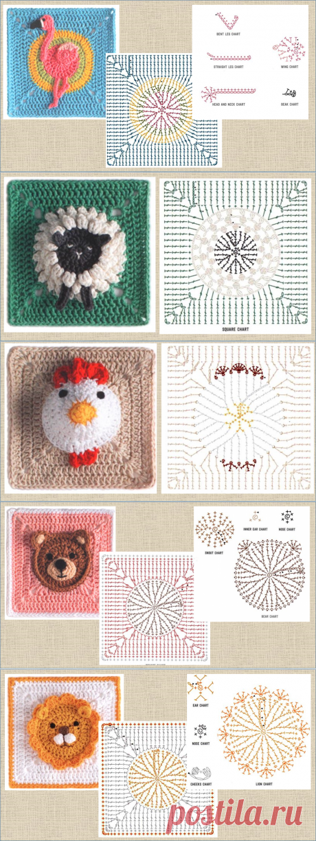 Квадратные мотивы для вязания детских пледов со зверюшками и букашками (разнообразные варианты)  → [more]
Все материалы и образцы находятся тут: https://babuschka.info/ru/
Подборка с описанием и схемами: https://babuschka.info/ru/circuit/index.php2
Подборка без описания и схем: https://babuschka.info/ru/circuit/index.php2
Подборка с описанием и схемами: https://babuschka.info/ru/circuit/index.php2
Подборка с описанием и схемами: https://babuschka.info/ru/circuit/index.php2
Подборка с описанием и сх…