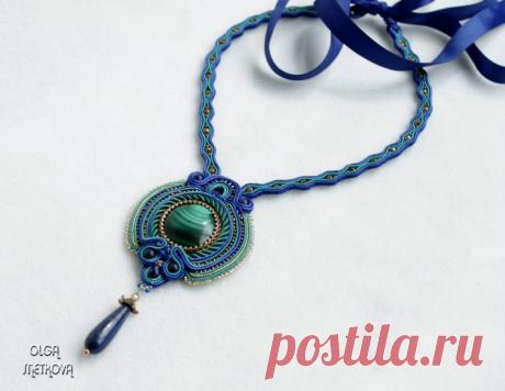 Gallery.ru / Фото #6 - кулон с малахитои и лазуритом - leelik