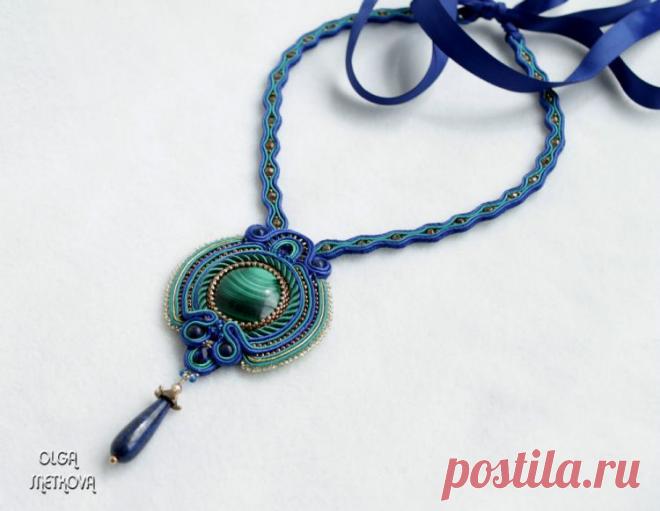 Gallery.ru / Фото #6 - кулон с малахитои и лазуритом - leelik