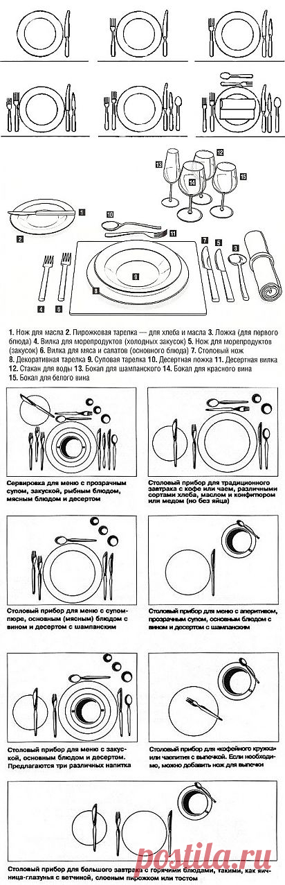 (+1) тема - Сервировка стола | Полезные советы