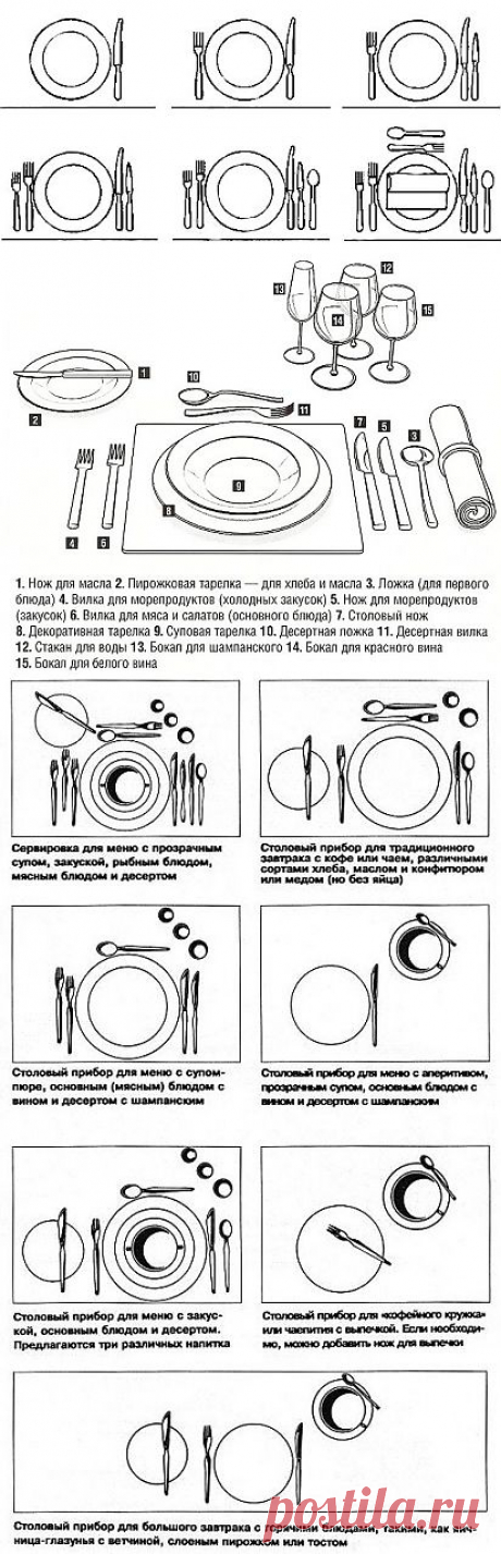 (+1) тема - Сервировка стола | Полезные советы
