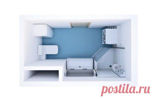 Варианты планировки крошечных санузлов — Наши дома