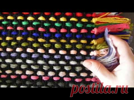 Вязание : Цветной коврик,плед,покрывало(крючком)